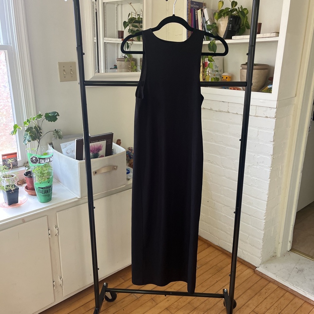 Topshop Black Sleeveless Sheath Maxi Dress